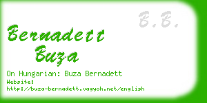 bernadett buza business card